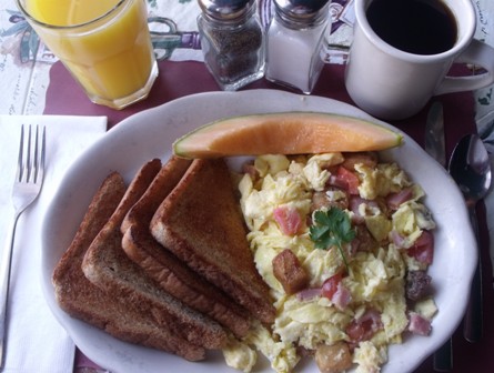 Scrambler for breakfast at Mama Leone's