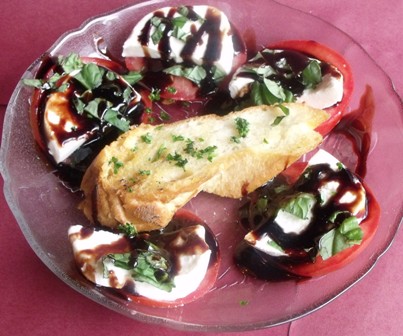 Caprese Salad with fresh mozzarella