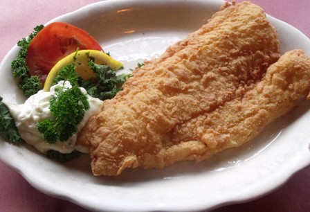 Fried Haddock at Mama Leone's